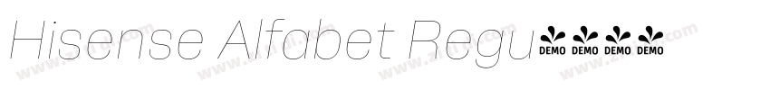 Hisense Alfabet Regu字体转换